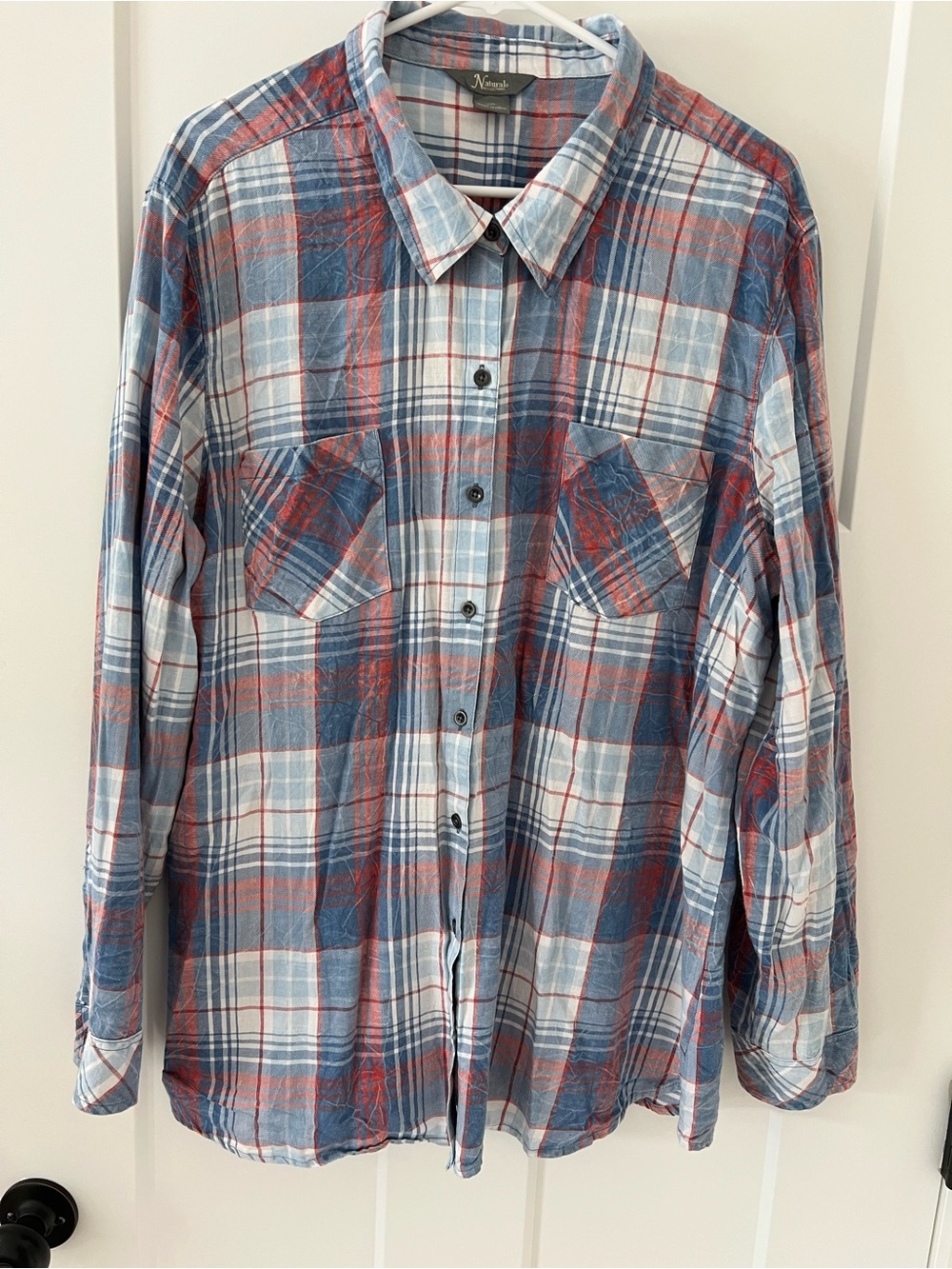 Natural Reflections Plaid Button Down Flannel Shirt XXL